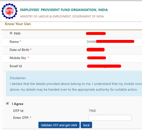how to know my uan number by aadhar card
