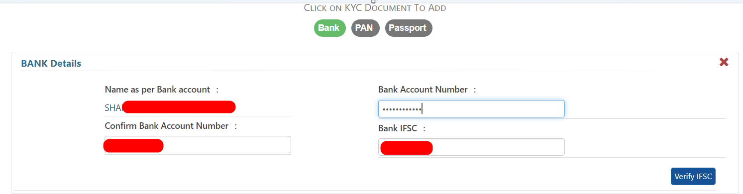 EPFO Bank account IFSC 