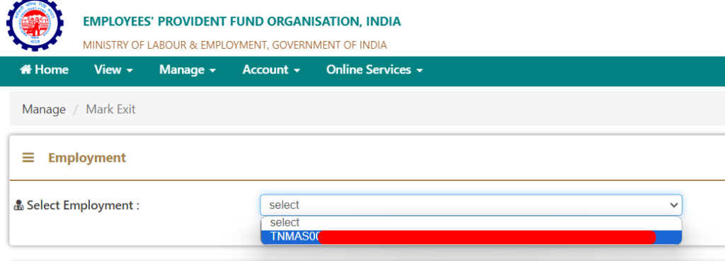 Pf Exit Reason Code Update Date of Exit in PF Portal online with & without Employer ...
