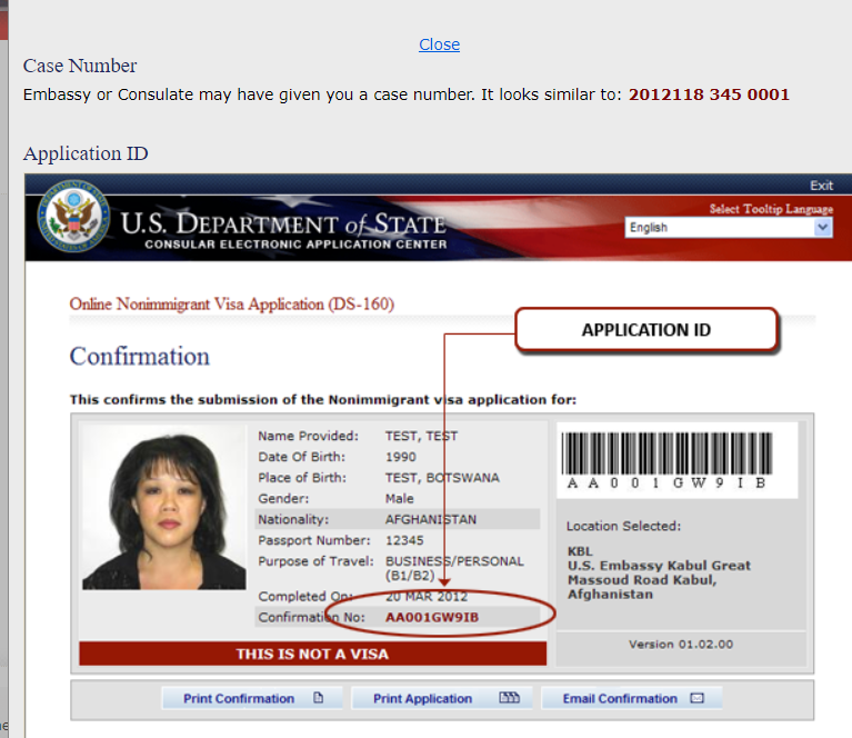 US Visa application