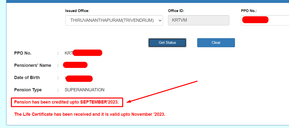 EPF Pension Status