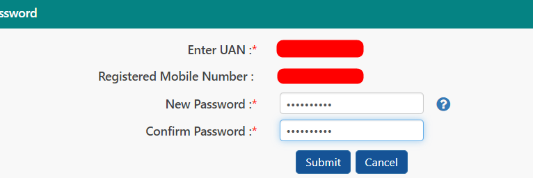 UAN Password Change 