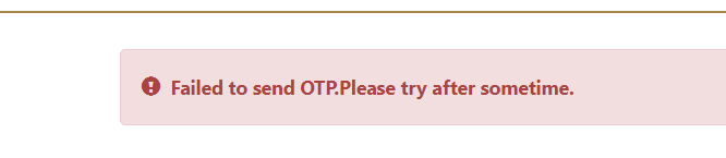 Failed to send OTP EPFO